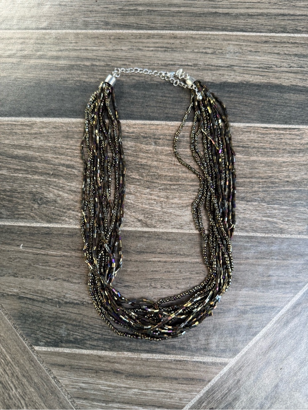 Premier Designs Multi-Strand Beaded Statement Necklace - Chocolate KISS